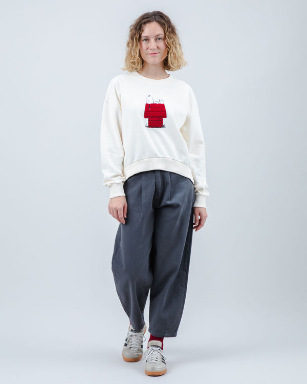 Brava Fabrics Peanuts Sudadera Doghouse Cream