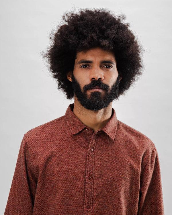 Brava fabrics Sobrecamisa Franela Mouline Naranja