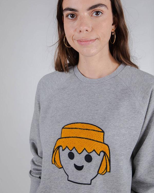 Brava Fabrics Sudadera Playmobil Face Gris