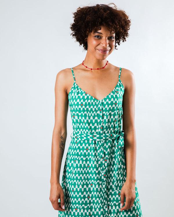 Brava Fabrics Sunset Strap Dress Green
