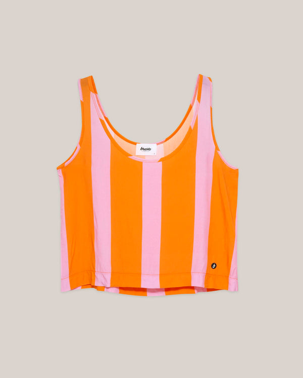 Brava Fabrics Tank Top Color Block Naranja