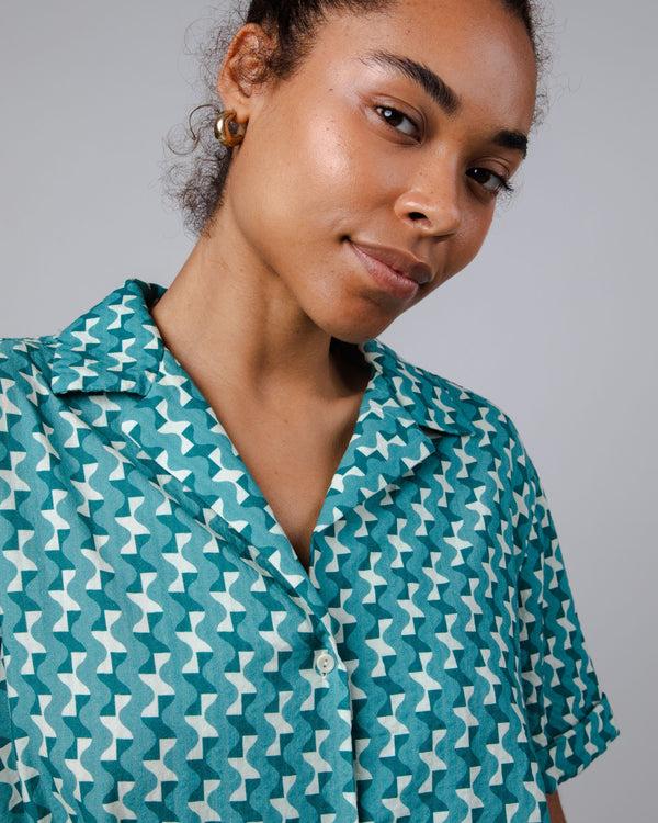 Brava Fabrics Tiles Long Dress Ocean