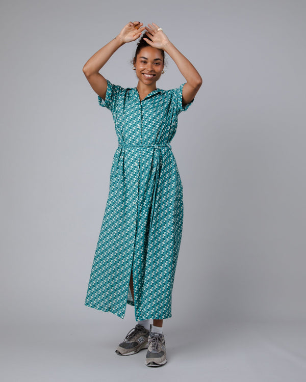 Brava Fabrics Tiles Long Dress Ocean