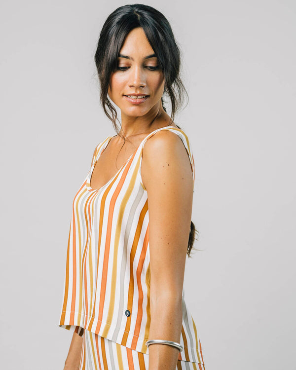 Brava Fabrics Top Earthy Stripes