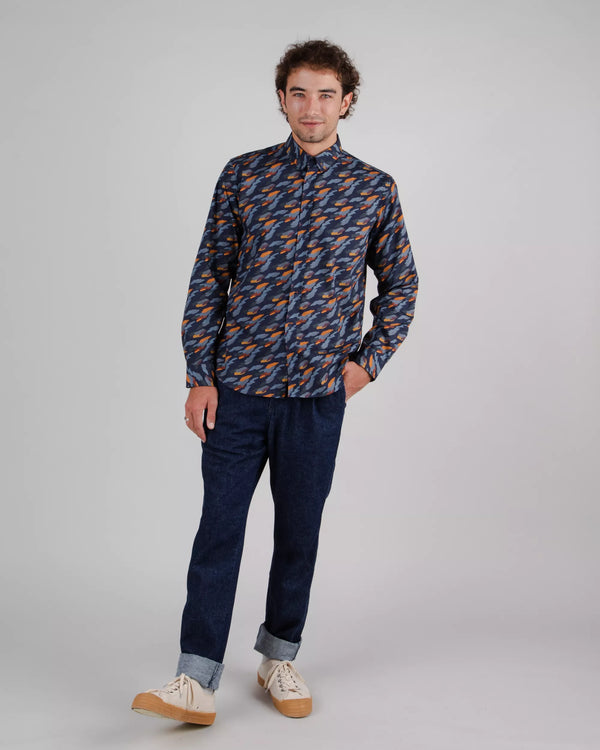 Brava Fabrics Ucon Camisa Palma Navy