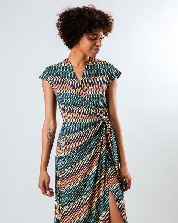 Brava Fabrics Vestido Kimono Calella Azul Marino