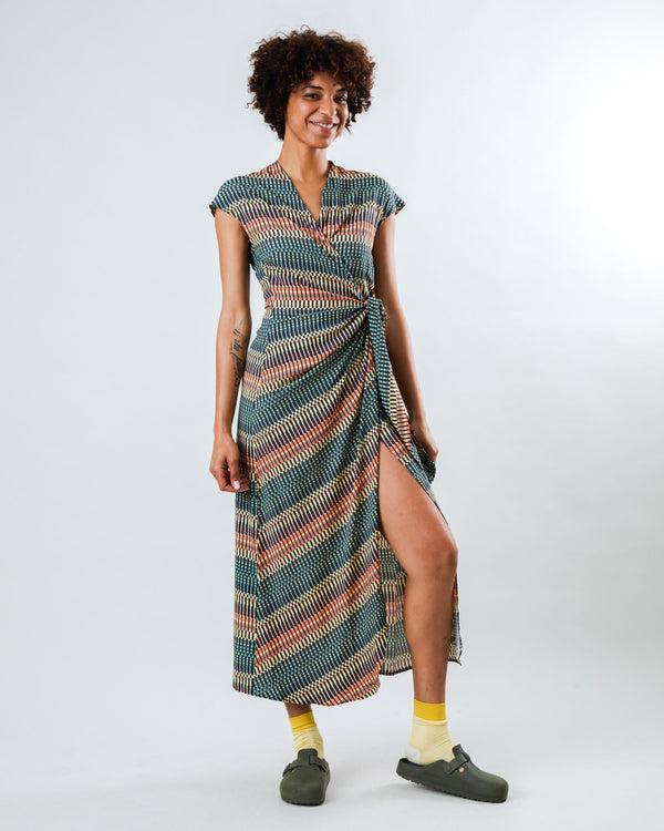 Brava Fabrics Vestido Kimono Calella Azul Marino