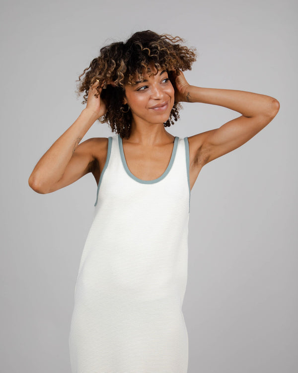 Brava Fabrics Vestido Largo De Punto White