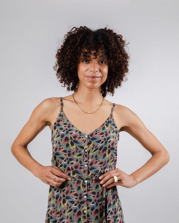 Brava Fabrics Vestido Largo Peseta Flames Ecru