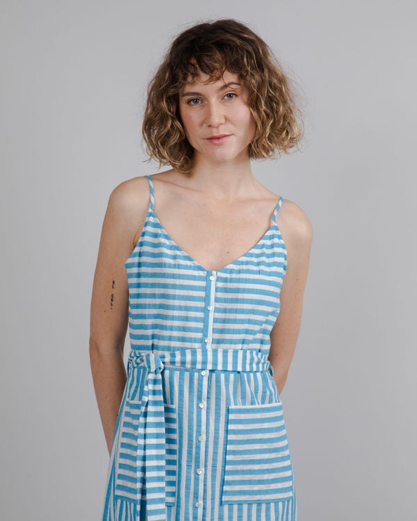 Brava Fabrics Vestido Largo Stripes Azul