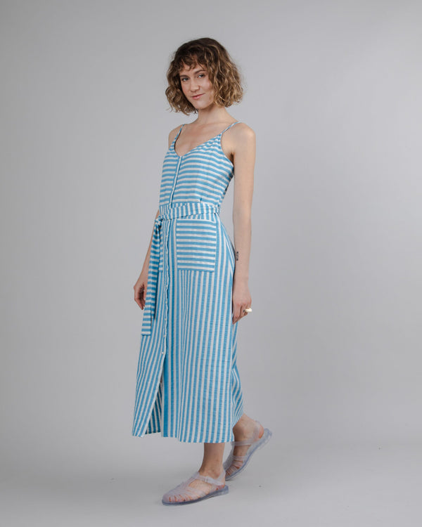 Brava fabrics Vestido Largo Stripes Azul