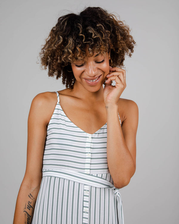 Brava Fabrics Vestido Mix Strap Kale