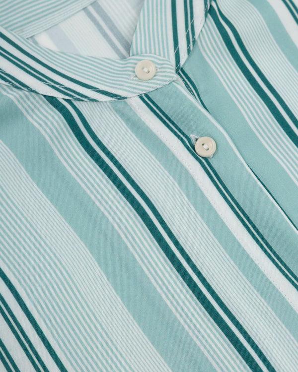 Brava Fabrics Vestido Oversized Aqua Promenade