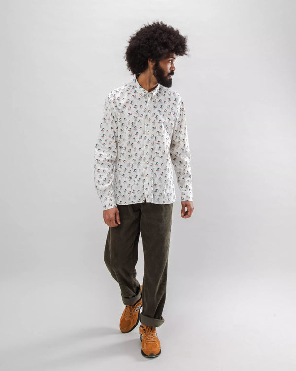 Brava Fabrics Camisa Algodón Peanuts Flying Ace Ecru