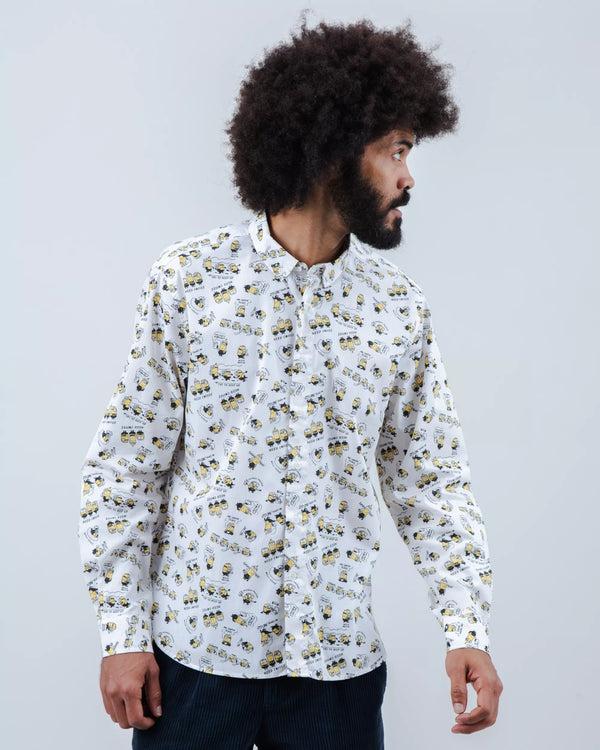 Brava Fabrics Camisa Minions Coffee Long Sleeve Ecru