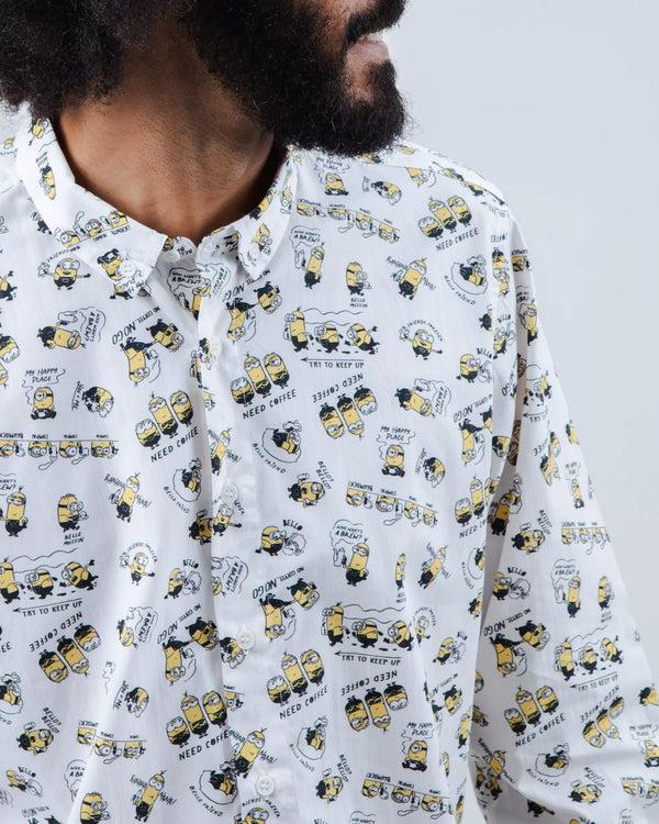 Brava fabrics Camisa Minions Coffee Long Sleeve Ecru