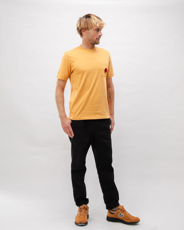 Brava Fabrics Camiseta Algodón Jurassic Park Logo Ocre