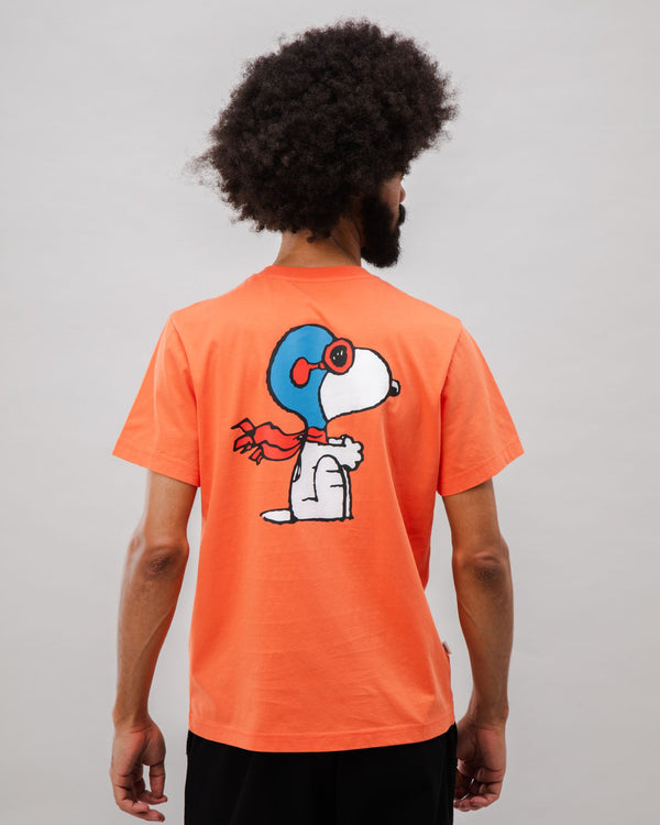 Brava fabrics Camiseta Algodón Peanuts Flying Ace Rojo