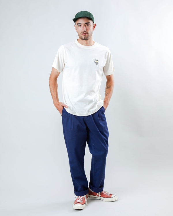 Brava Fabrics Camiseta Minions No Coffee No Work Ecru