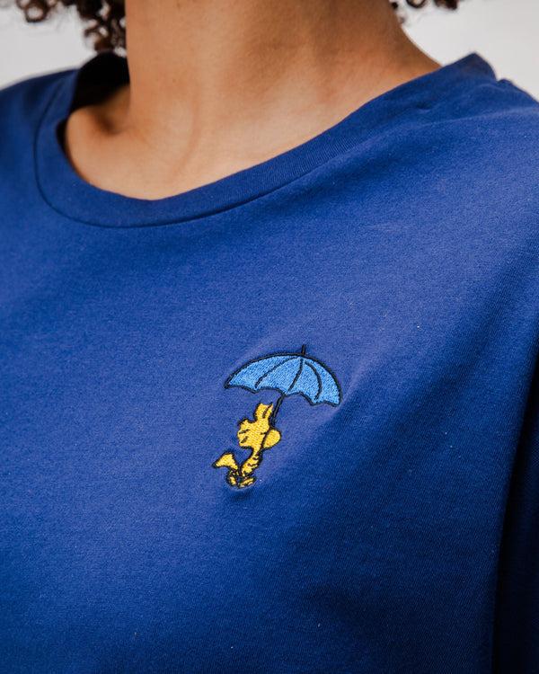 Brava fabrics Camiseta Oversize Algodón Peanuts Woodstock Azul