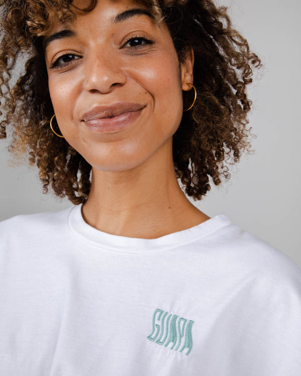 Brava Fabrics Camiseta Oversized Anudada Guapa White