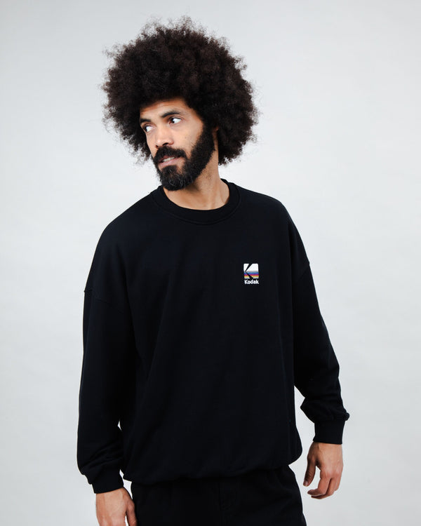 Brava Fabrics Kodak Color Oversize Sweatshirt Black
