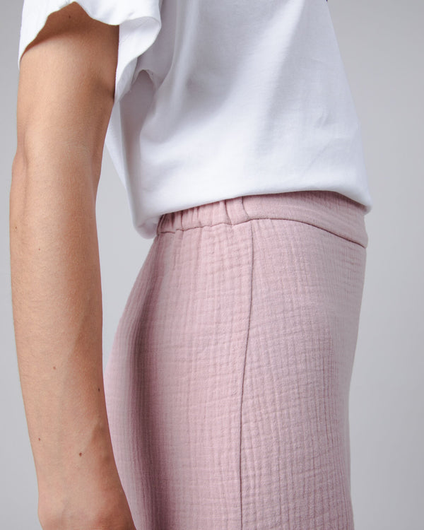 Brava Fabrics Pantalón Ancho Algodón Bubble Rosa Claro