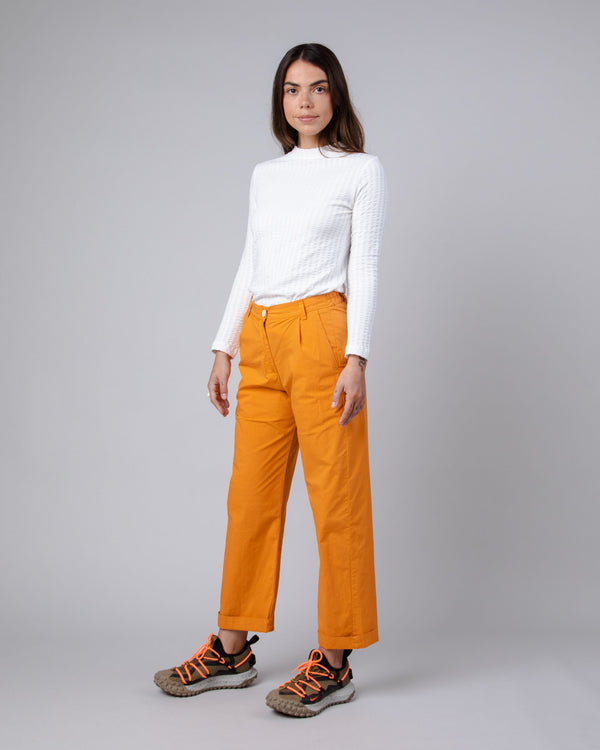 Brava Fabrics Pantalón Chino Elástico Con Pinzas Amarillo