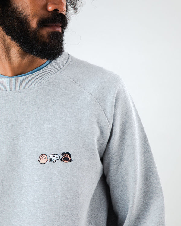 Brava fabrics Sudadera Peanuts The Gang Gris Melange