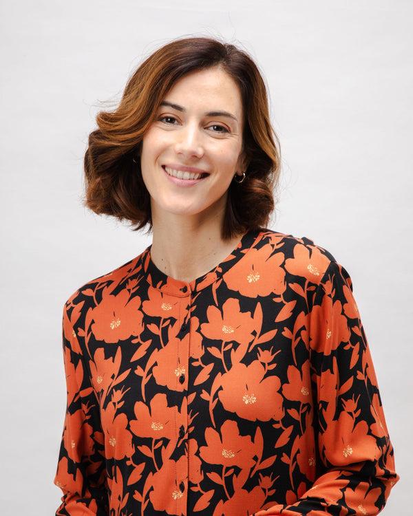 Brava Fabrics Vestido Largo Bloom Romantic Viscosa Negro