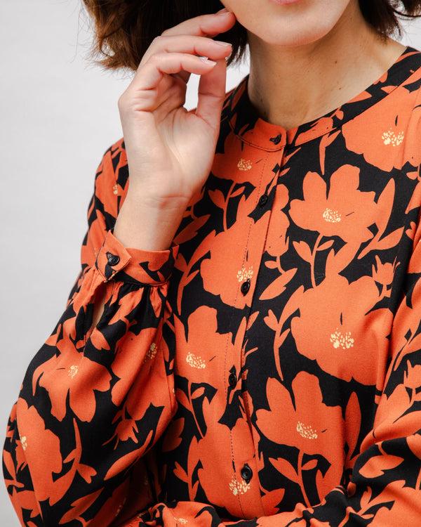 Brava Fabrics Vestido Largo Bloom Romantic Viscosa Negro