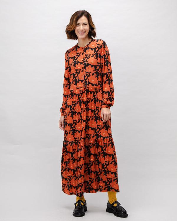 Brava fabrics Vestido Largo Bloom Romantic Viscosa Negro