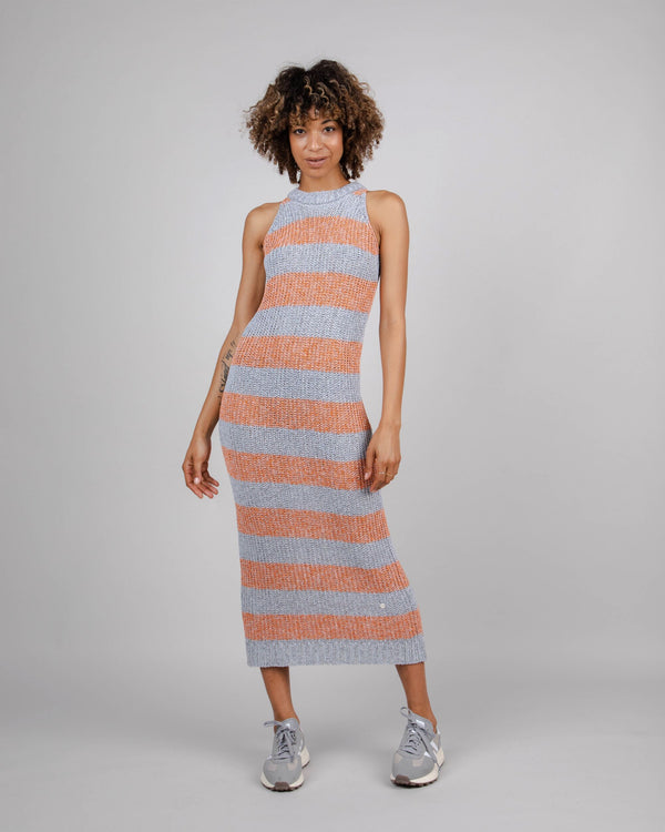Brava fabrics Vestido Largo de Punto Stripes Orangine