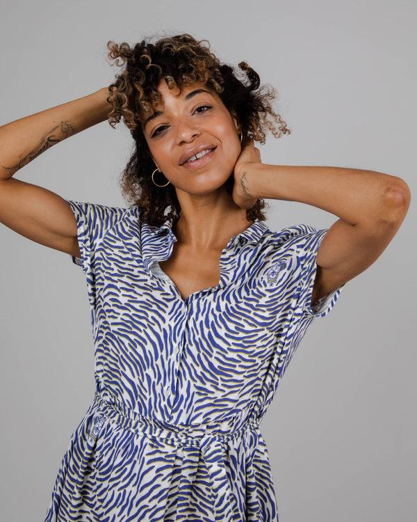 Brava Fabrics Vestido Midi Asis Percales Tiger Blanco