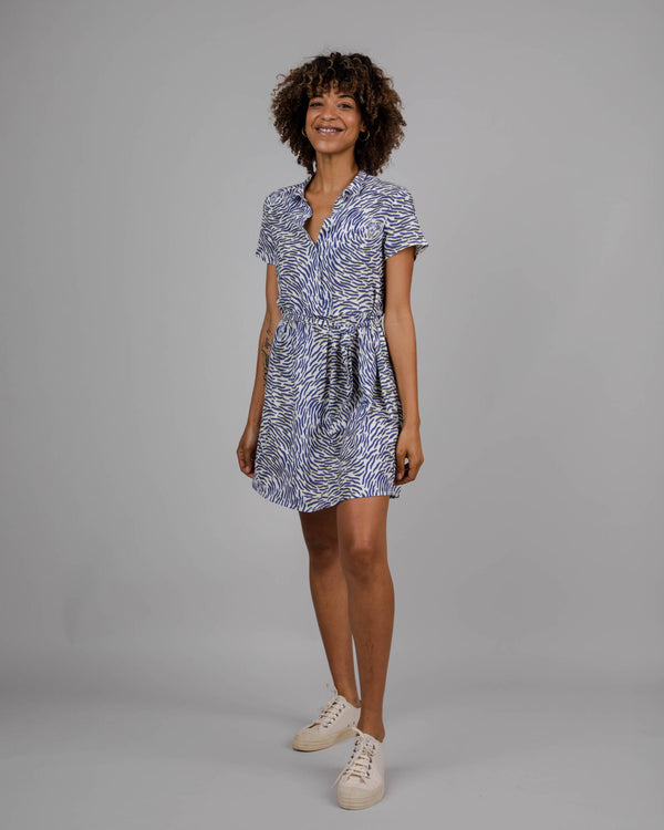 Brava Fabrics Vestido Midi Asis Percales Tiger Blanco