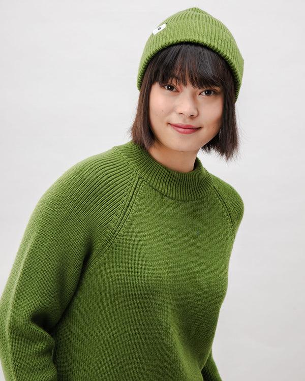 Brava fabrics Waterfront Cropped Wool Sweater Green