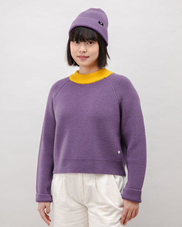 Brava Fabrics Waterfront Cropped Wool Sweater Orchid