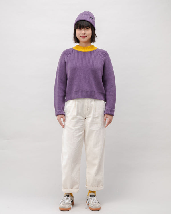 Brava Fabrics Waterfront Cropped Wool Sweater Orchid