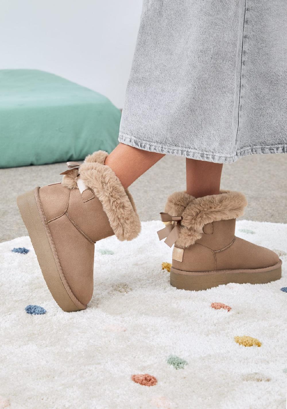 Break & Walk Botas Australianas De Pelo Repelente Al Agua Taupe