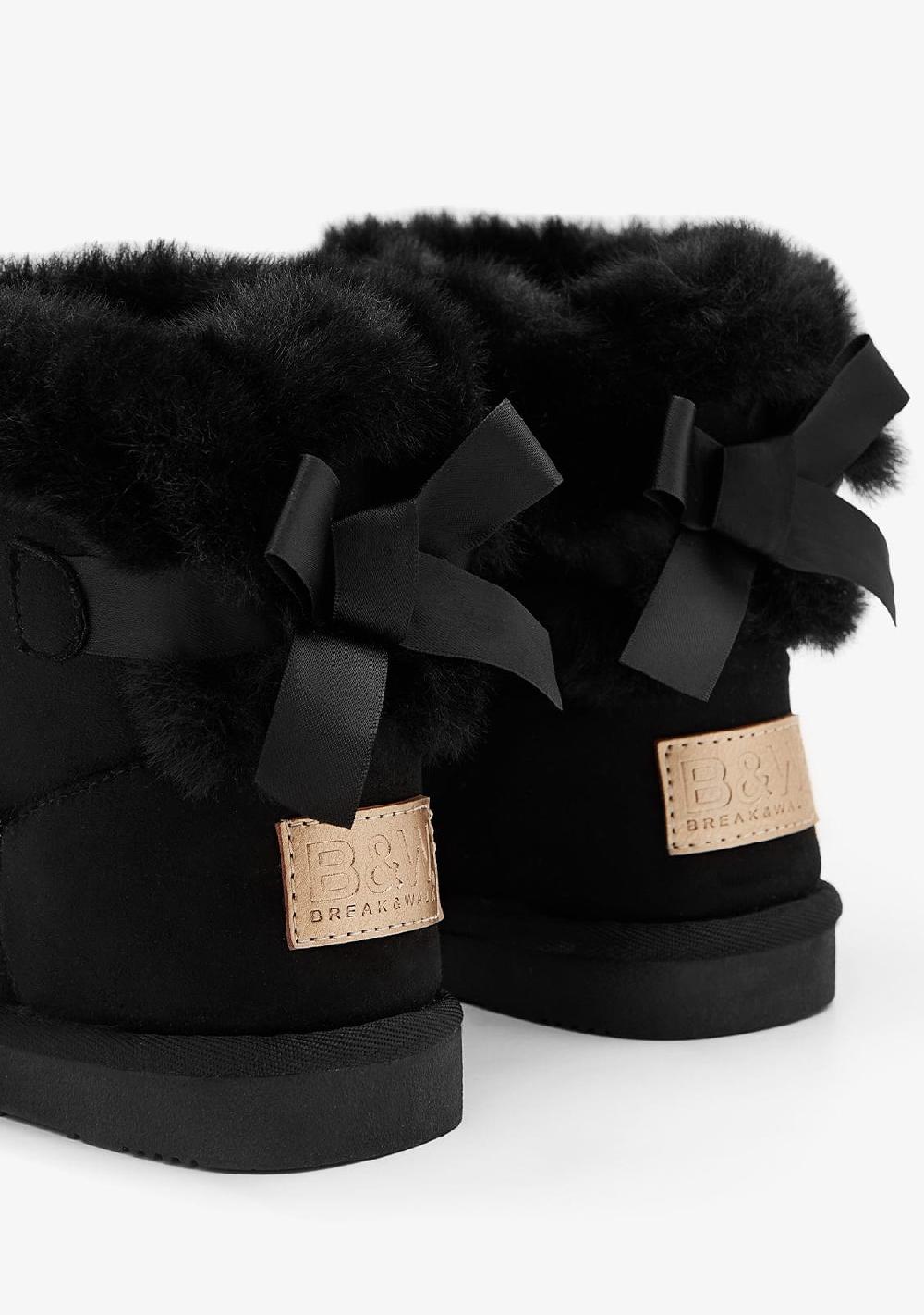 Break & Walk Botas Australianas Lazo Pelo Water Repellent Negro