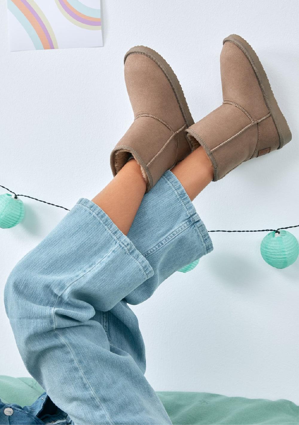 Break & Walk Botas Australianas Logo Water Repellent Taupe