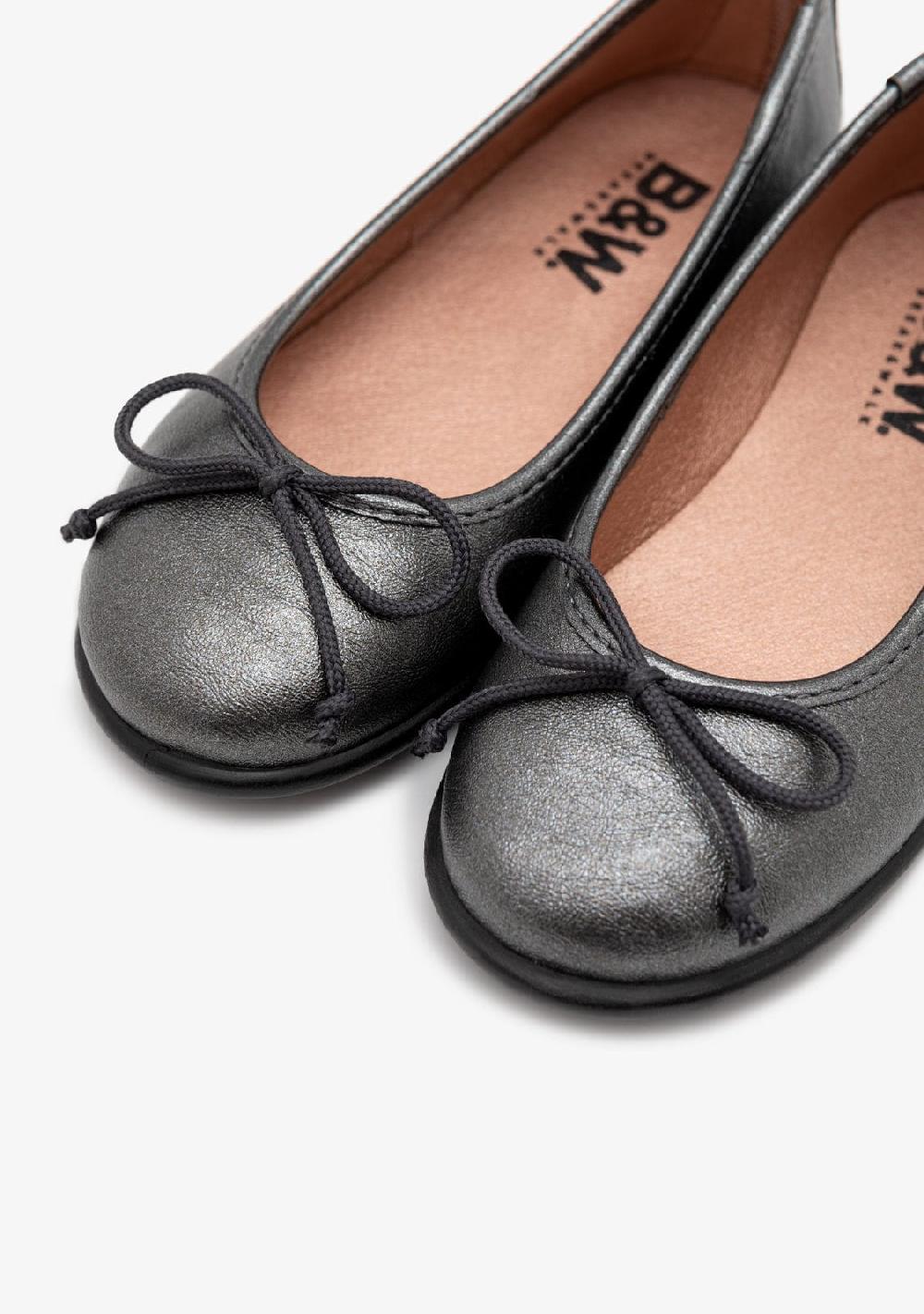 Break & Walk Bailarinas Metalizadas Plomo