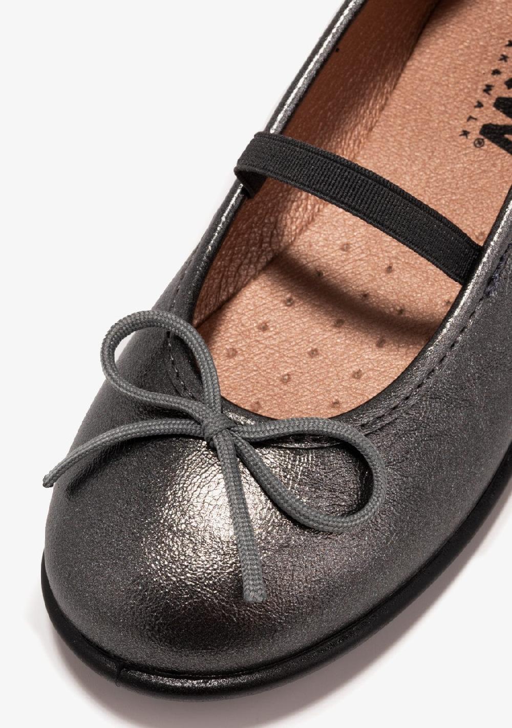 Break & Walk Bailarinas Metalizado Plomo