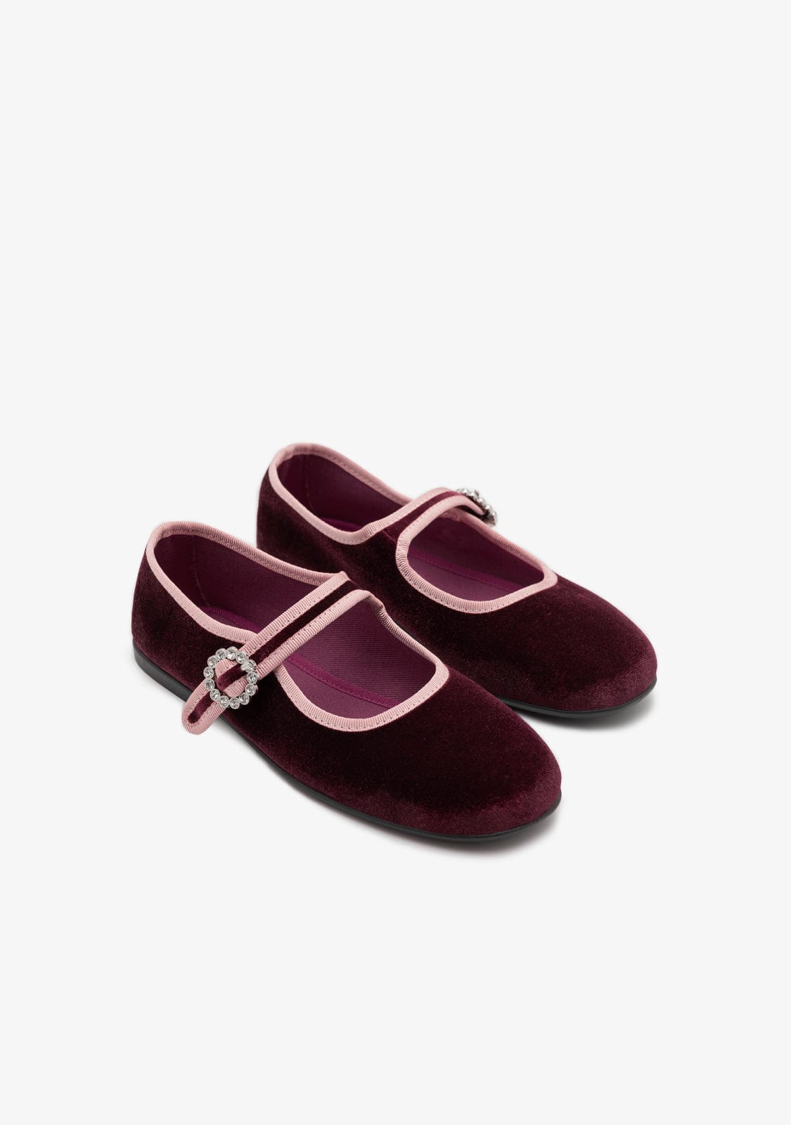 Break & walk Bailarinas Terciopelo Burdeos