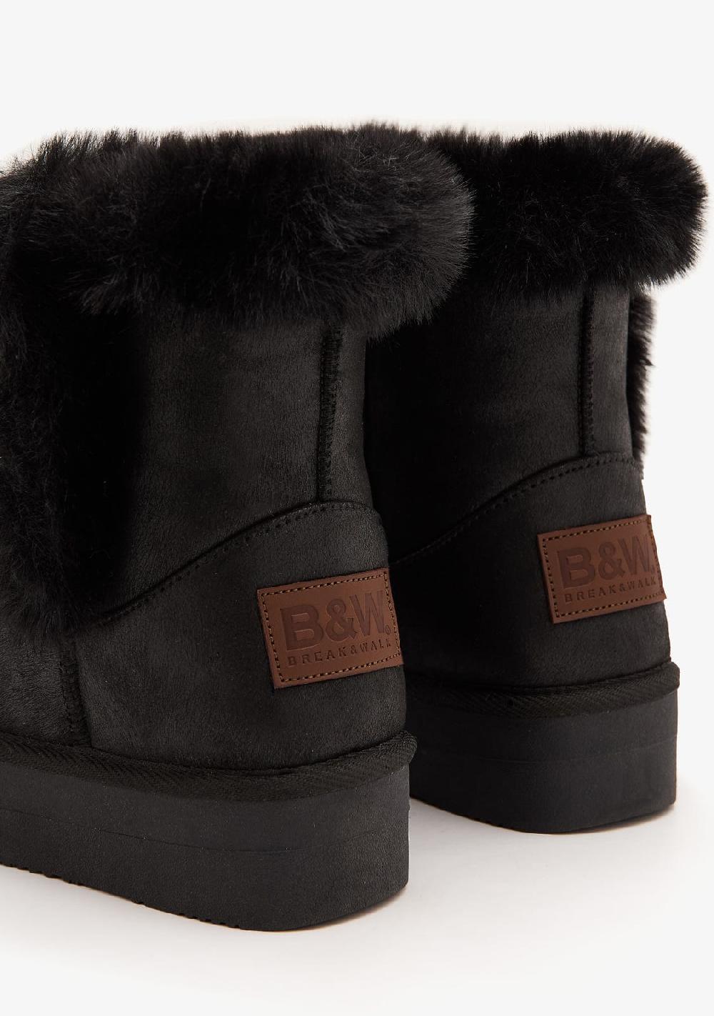 Break & Walk Botas Australianas Altas Felpa Negra