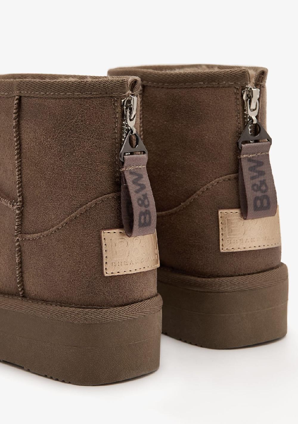 Break & Walk Botas Australianas Cremallera Taupe