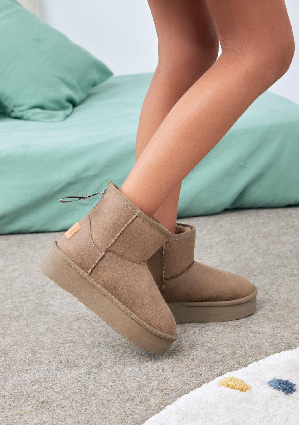 Break & Walk Botas Australianas Cremallera Taupe