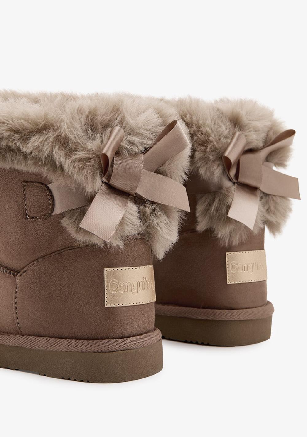 Break & Walk Botas Australianas Lazo Pelo Taupe