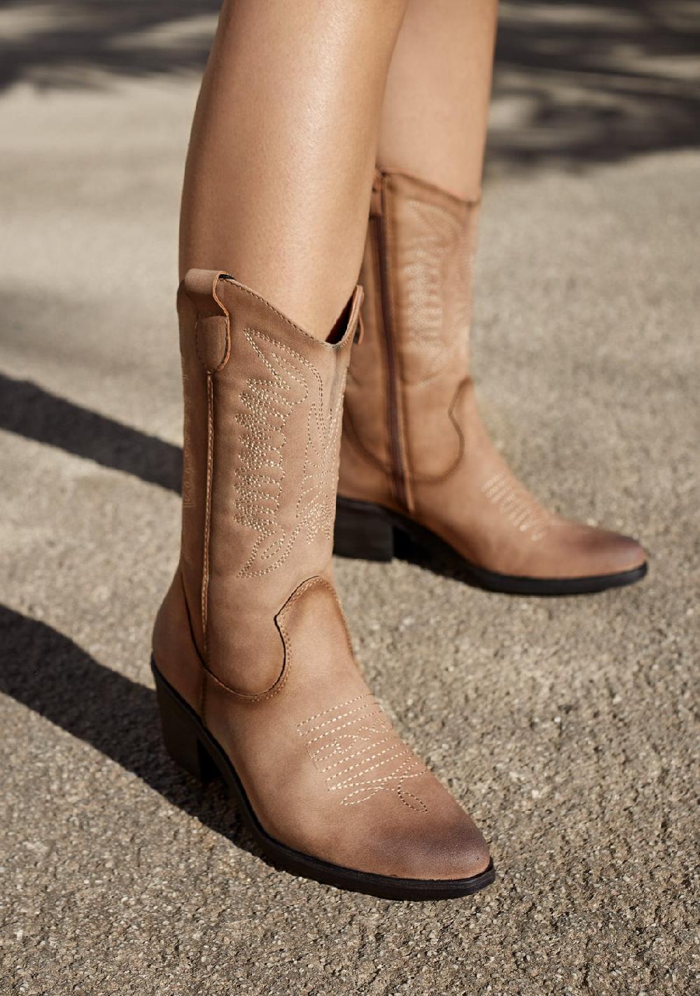 Break & Walk Botas Cowboy Nobuck Camel