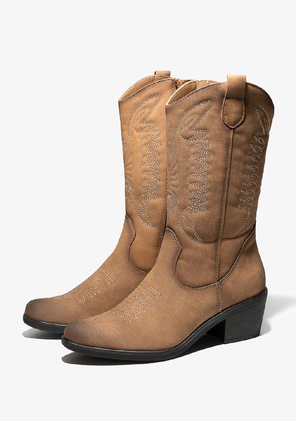 Break & walk Botas Cowboy Nobuck Camel